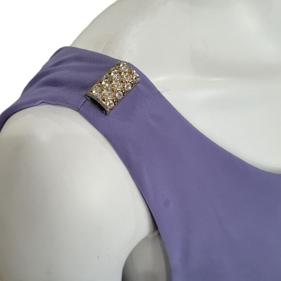 SL FASHIONS Cornflower Blue Tiered Dress 22W Formalwear Sleeveless Layered Party - Picture 8 of 8